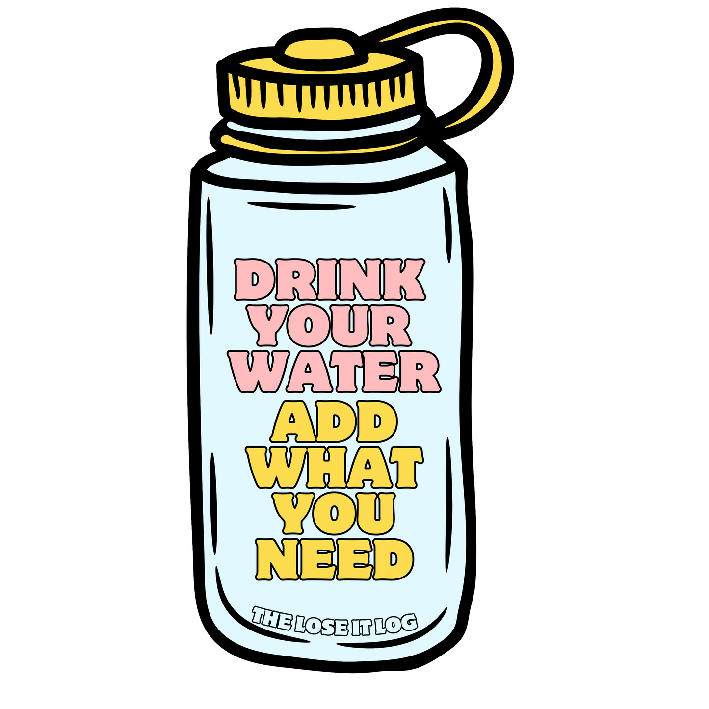 Drink Your Water Sticker